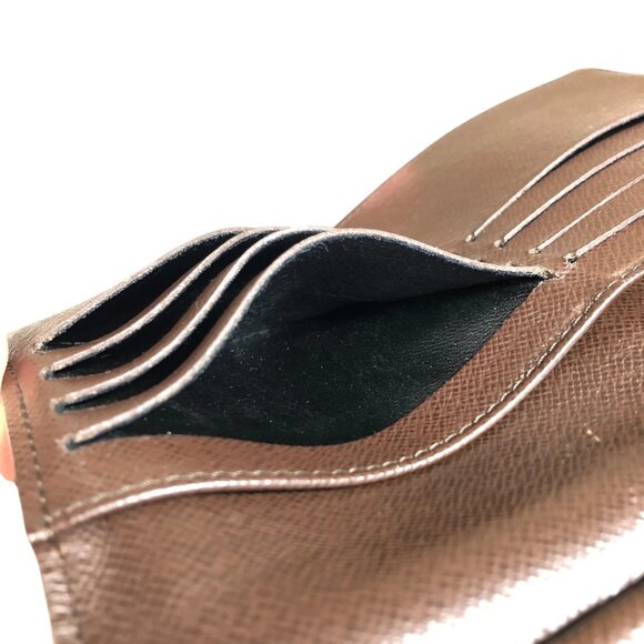 Authentic Louis Vuitton Portefeuille Damier Ebene Leather Wallet jp90-111425 - Picture 15 of 16